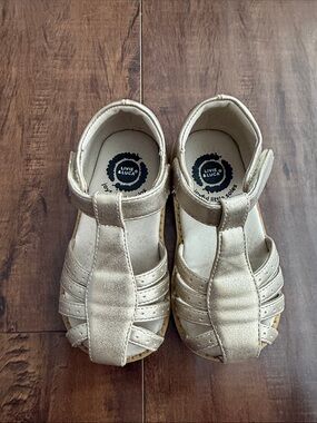 Livie & Luca Metallic Gold T-Strap Toddler Sandals